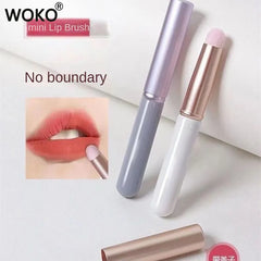 Portable Round Head Mini Lip Brush Carry Lid Lipstick Brush Concealer Brush Soft synthetic Girl Lip Gloss Smudge Makeup Brush - Fashionner