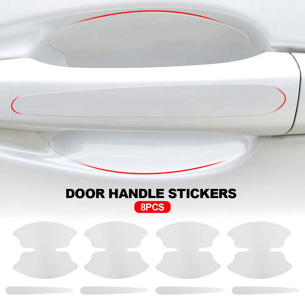Accessories 8 Pcs TPU Car Door Bowl Anti-scratch Sticker Clear Door Bowl Handle Protection Sticker Paint Surface Film Car Accessories - Fashionner