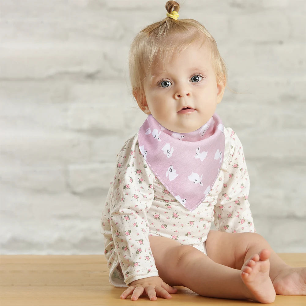 Boys Bandana Drool Bibs 100% Organic Cotton Bibs for Boys & Girls, Super Soft Absorbent Feeding Bibs Newborn Cartoon Towel - Fashionner