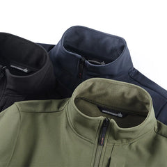 Mens Autumn Winter Tactical Soft Shell Jackets Outdoor Fleece Lined Full Zip Multi-pocket Windproof Warm Hiking Ski Safari Coats - Fashionner
