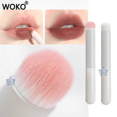 Portable Round Head Mini Lip Brush Carry Lid Lipstick Brush Concealer Brush Soft synthetic Girl Lip Gloss Smudge Makeup Brush - Fashionner