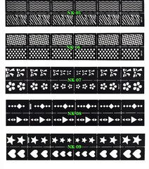 Hollow Printing Nail Art Stamping Template Mold Stencil Sticker Letter Flower Decals DIY Decoration Nail Design Stickers Stencil - Fashionner