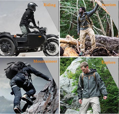 Men's Jacket Soft Shell Shark Skin Fleece Waterproof Windbreaker Tactical Outerwear Coat for Hiking Camping Hunting Thermal Male - Fashionner