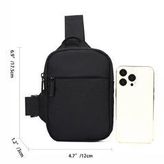 Japanese Men's Chest Bag Fashion Small Canvas Shoulder Crossbody Bags for Man Mini Cloth Sling Sport Cross Phone Male Handbag - Fashionner