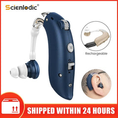 elders Mini Rechargeable Hearing Aid Digital BTE Hearing Aids Adjustable Tone Sound Amplifier Portable Deaf Elderly digital Hearing Aid - Fashionner