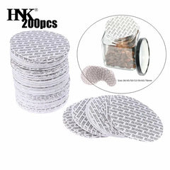 200Pcs Self-adhesive Foam Pressure Sensitive Seal Cap Lining Tamper Resistant Seals Liner For Cosmetic Jar Bottle Pot 20mm-82mm - Fashionner