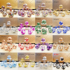 Party 10/20 Rose Confetti Latex Transparent Balloons Metallic Confetti Ballon Baby Shower Kids Birthday Party Wedding Decoration Ball - Fashionner