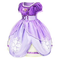 Girls Years Girls Sofia Dress Children Halloween Birthday Party Princess Costume Summer Sophia Puff Sleeve Ball Gown - Fashionner