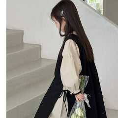 Girls Clothes Set Girls Long Sleeved Dress 2023 New Spring and Autumn Korean Style Casual Simple Dress Two Piece Set - Fashionner