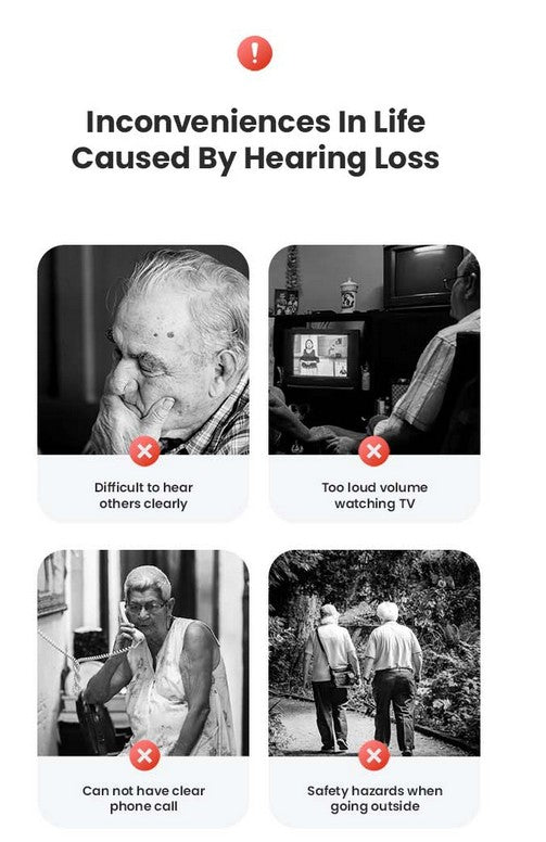 Bone Conduction Hearing Aid Noise Cancellation Design Bluetooth Wireless IPX5 Waterproof Headphones Designed the Elderly - Fashionner