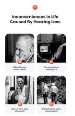elders Bone Conduction Hearing Aid Noise Cancellation Design Bluetooth Wireless IPX5 Waterproof Headphones Designed the Elderly - Fashionner