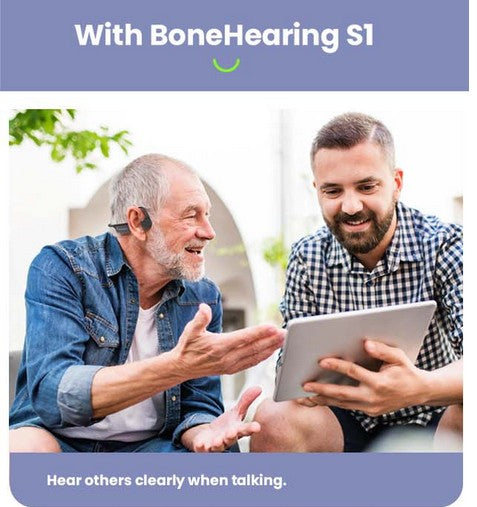 Bone Conduction Hearing Aid Noise Cancellation Design Bluetooth Wireless IPX5 Waterproof Headphones Designed the Elderly - Fashionner