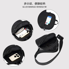 Japanese Men's Chest Bag Fashion Small Canvas Shoulder Crossbody Bags for Man Mini Cloth Sling Sport Cross Phone Male Handbag - Fashionner