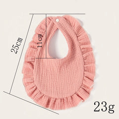 Boys Infant Bibs Burp Cloths Newborn Boy Girls Lace Soft Cotton Adjustable Bib Stuff Toddler Burp Cloth Kid Feeding Saliva Towel - Fashionner