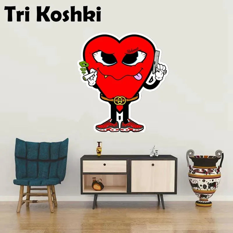 Accessories Tri Koshki KCS705 The Love Mafia Funny Car Sticker PVC Decals Motorcycle Accessories Sticker on Car Bumper Laptop Wall - Fashionner