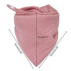 Boys Infant Cotton Bib Solid Color Triangle Scarf Feeding Saliva Towel Bandana Burp Cloth Boy Girl Babies Accessories Newborn - Fashionner