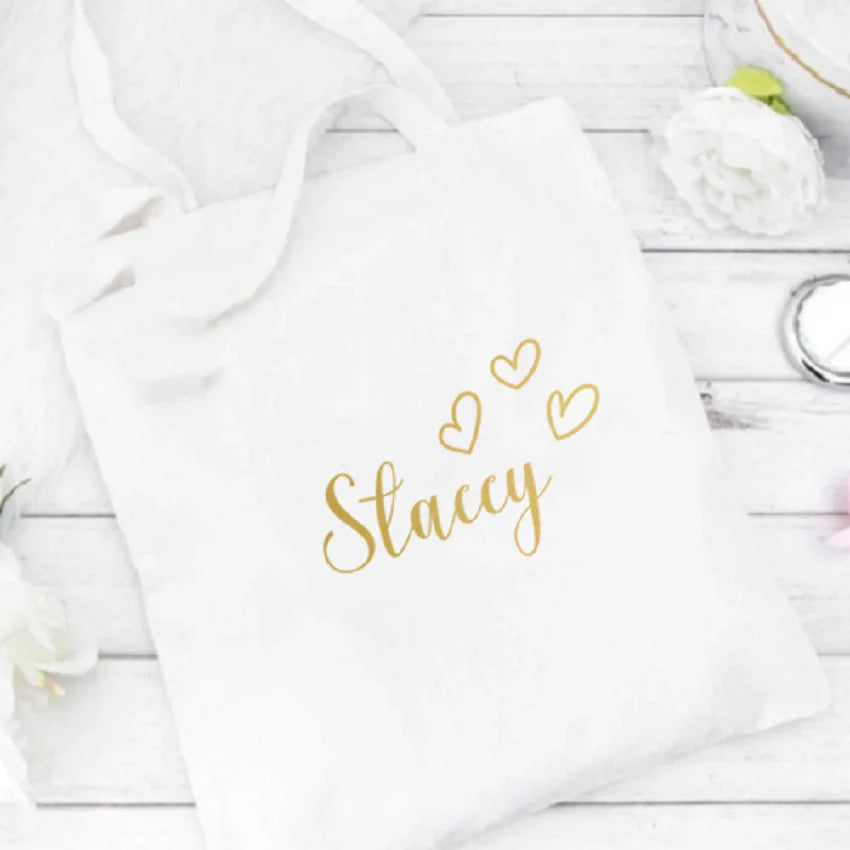 Personalized Tote Bag Bridesmaid Cotton Canvas Tote Bag Proposal Gift Women Canvas Shopping Bag Bachelorette Party Favors Gift - Fashionner