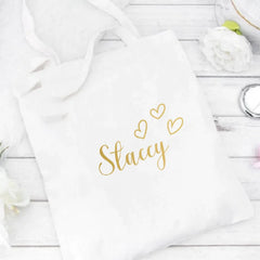 Personalized Tote Bag Bridesmaid Cotton Canvas Tote Bag Proposal Gift Women Canvas Shopping Bag Bachelorette Party Favors Gift - Fashionner