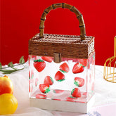 Fashion Women Ice Crush Acrylic Evening Bag Luxury Clutch Purse Elegant Transparent Handbags - Fashionner