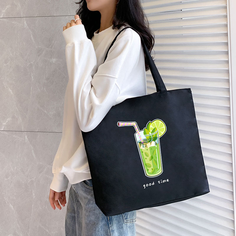 Women's Canvas Bag New Shoulder Handbag Student Tote One Piece - Fashionner