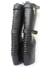 Stretch Slim Lace Up Thigh High Boots - Fashionner
