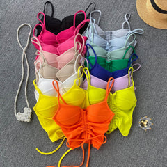 Women's Camisole Fashion Drawstring Slim Fit Vest - Fashionner