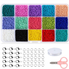 Boho 24 Grid Boxed Glass Rice Beads