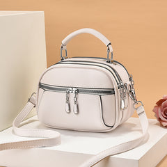 New Female Lady Versatile Large Capacity Lightweight Soft Leather Shoulder Bag - Fashionner