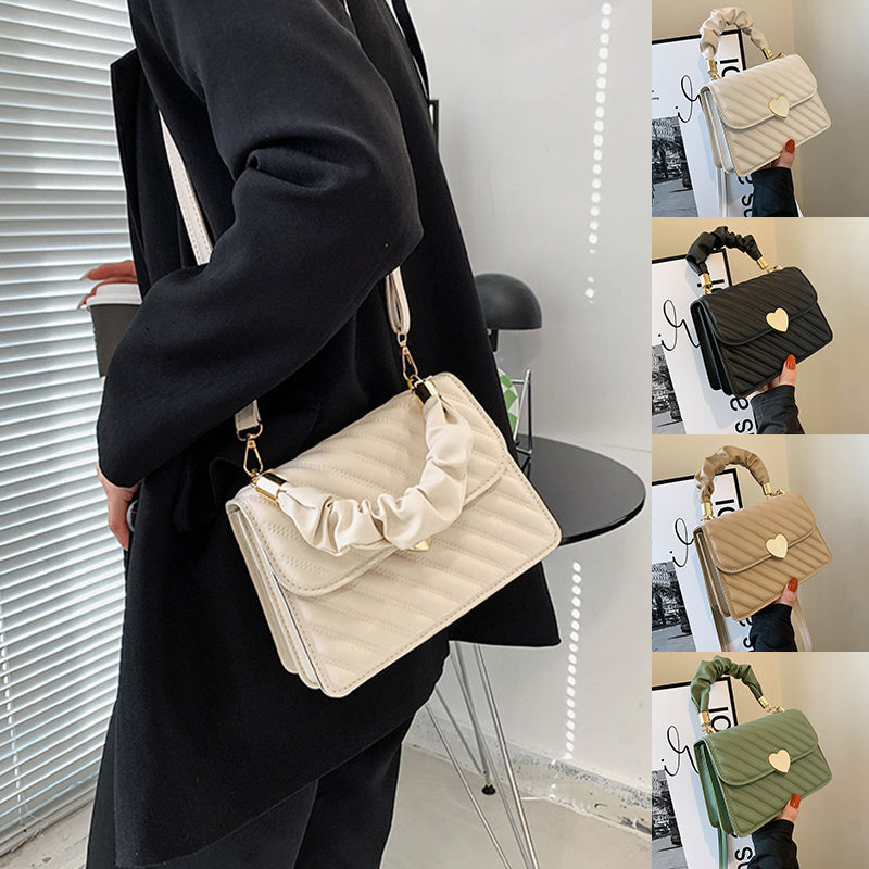 Women Handbags Fashion Chain Shoulder Bags With Love Metal Design - Fashionner