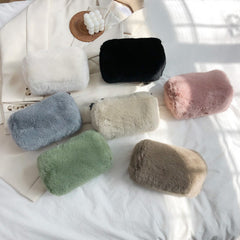 Women's Fashion Plush Chain Shoulder Bag - Fashionner