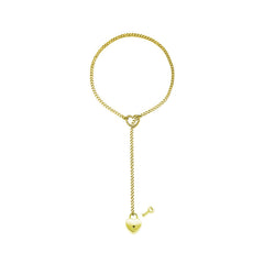 Cuban Adjustable Heart Shaped Necklace