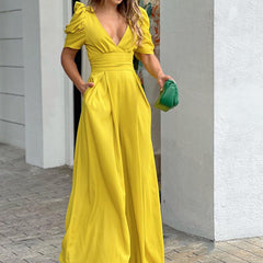 Fashion Elegant Plus Size Wide Legs Jumpsuit - Fashionner