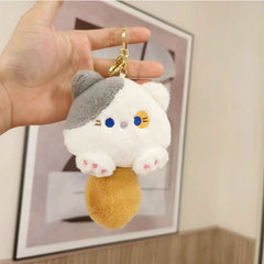 Creak Kitten Plush Doll Creative Schoolbag Keychain Pendant