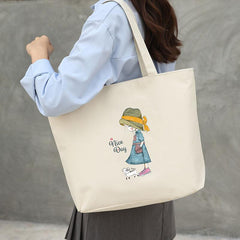 Women's Canvas Bag New Shoulder Handbag Student Tote One Piece - Fashionner