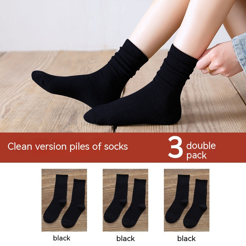 Non Pure Cotton High Tube Loafers And Socks - Fashionner