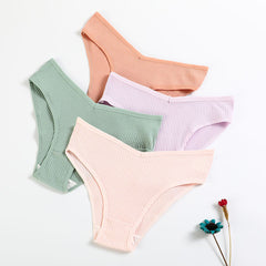 Women's Cotton Breathable Threaded Briefs - Fashionner