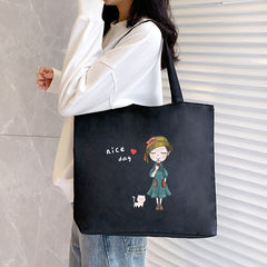 Women's Canvas Bag New Shoulder Handbag Student Tote One Piece - Fashionner