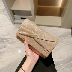Gold Fashion Envelope Clutch - Fashionner