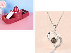 Hot Valentine's Day Gifts Metal Rose Jewelry Gift Box Necklace For Wedding Girlfriend Necklace Gifts - Fashionner