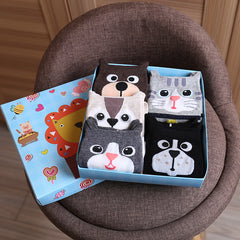Cute Cartoon Three-dimensional Pure Cotton Mid Tube Christmas Couple Socks - Fashionner