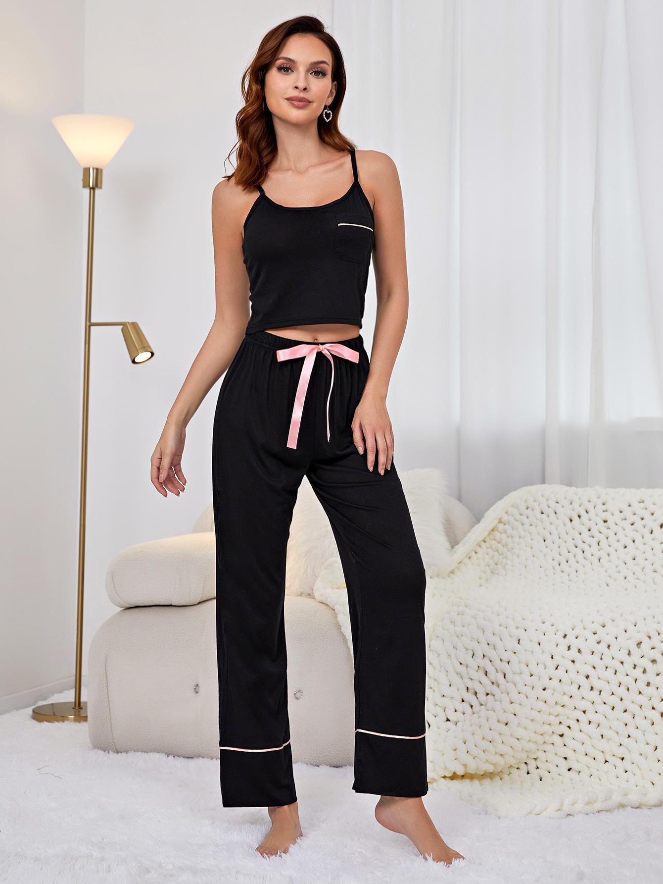 Solid Color Suspender Trousers Casual Ladies' Homewear - Fashionner