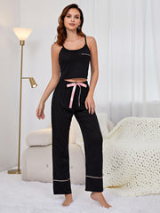 Solid Color Suspender Trousers Casual Ladies' Homewear - Fashionner