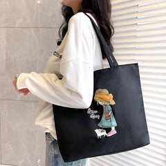 Women's Canvas Bag New Shoulder Handbag Student Tote One Piece - Fashionner