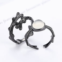 Fashion Spike Rose Couple Ring