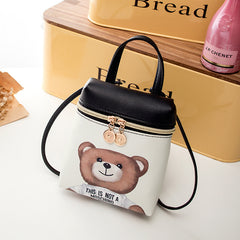 Cute Cartoon Women Messenger Bags High Quality Cross Body Bag PU Leather Mini Bear Shoulder Bag Handbags Bolsas Feminina - Fashionner