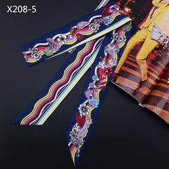 Women's French Flower Wave Imitated Silk Scarves - Fashionner