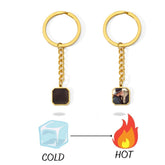 Personalized Photo Of Thermal Geometric Keychain