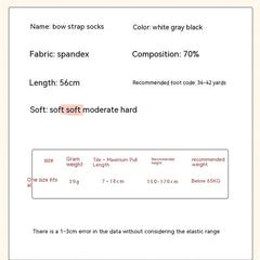 Ballet Style Bow Bandage Stockings Sweet Cool Girl Bunching Socks - Fashionner
