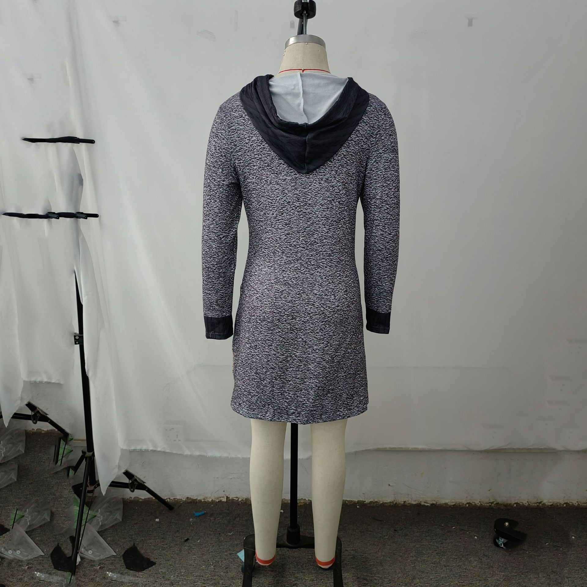 Women's Long Sleeve Round Neck Patchwork Top - Fashionner