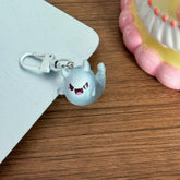 Halloween Jelly Ghost Keychain Cartoon Luminous Pendant
